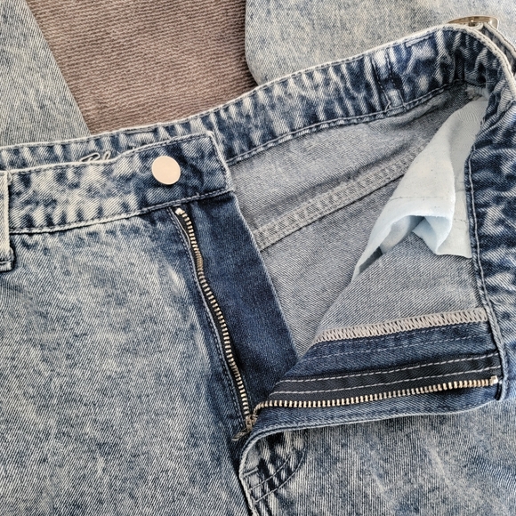 Women's Sz L (32x30) Acid Wash Barrel Denim Jeans Vintage Y2K Era - Picture 8 of 10